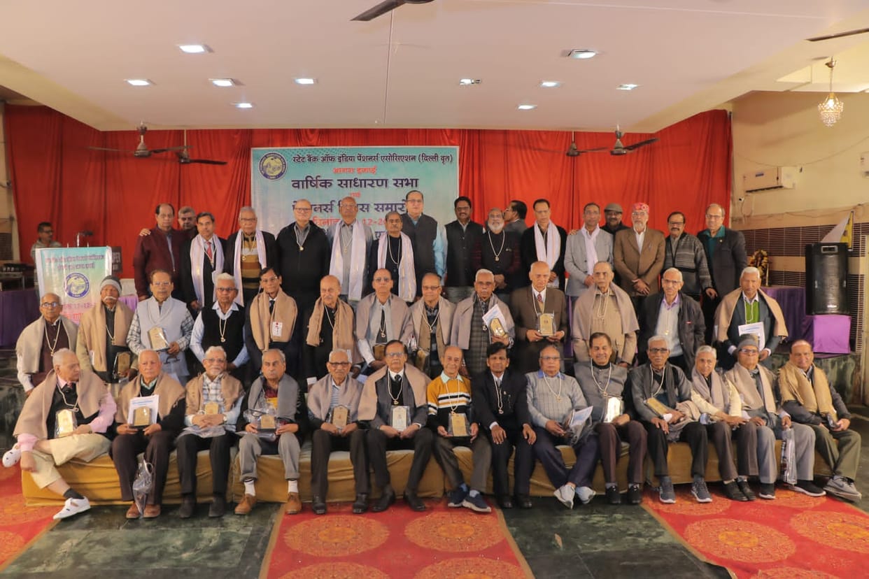 50 senior SBI pensioners honoured on Pensioners' Day