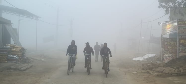 Bihar News: पश्चिमी चंपारण में ठंड का कहर, कुहासे से थामा जनजीवन; SUV कार गड्ढे में गिरने से तीन लोग घायल