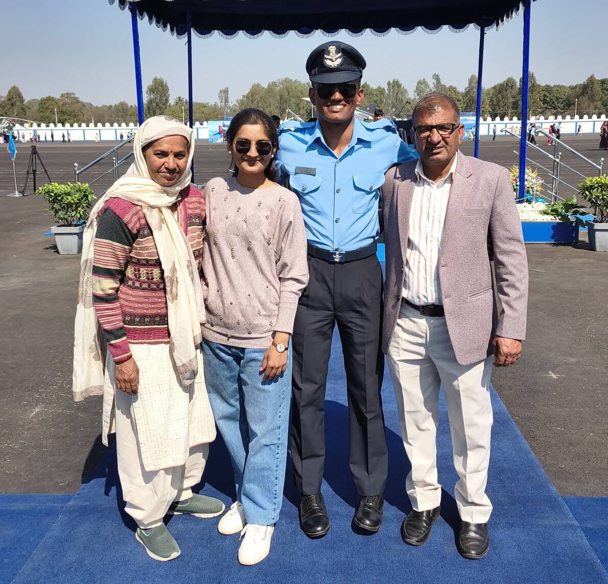 Priyanshu Jakhar from Pur village became a Flying Officer in the Air Force