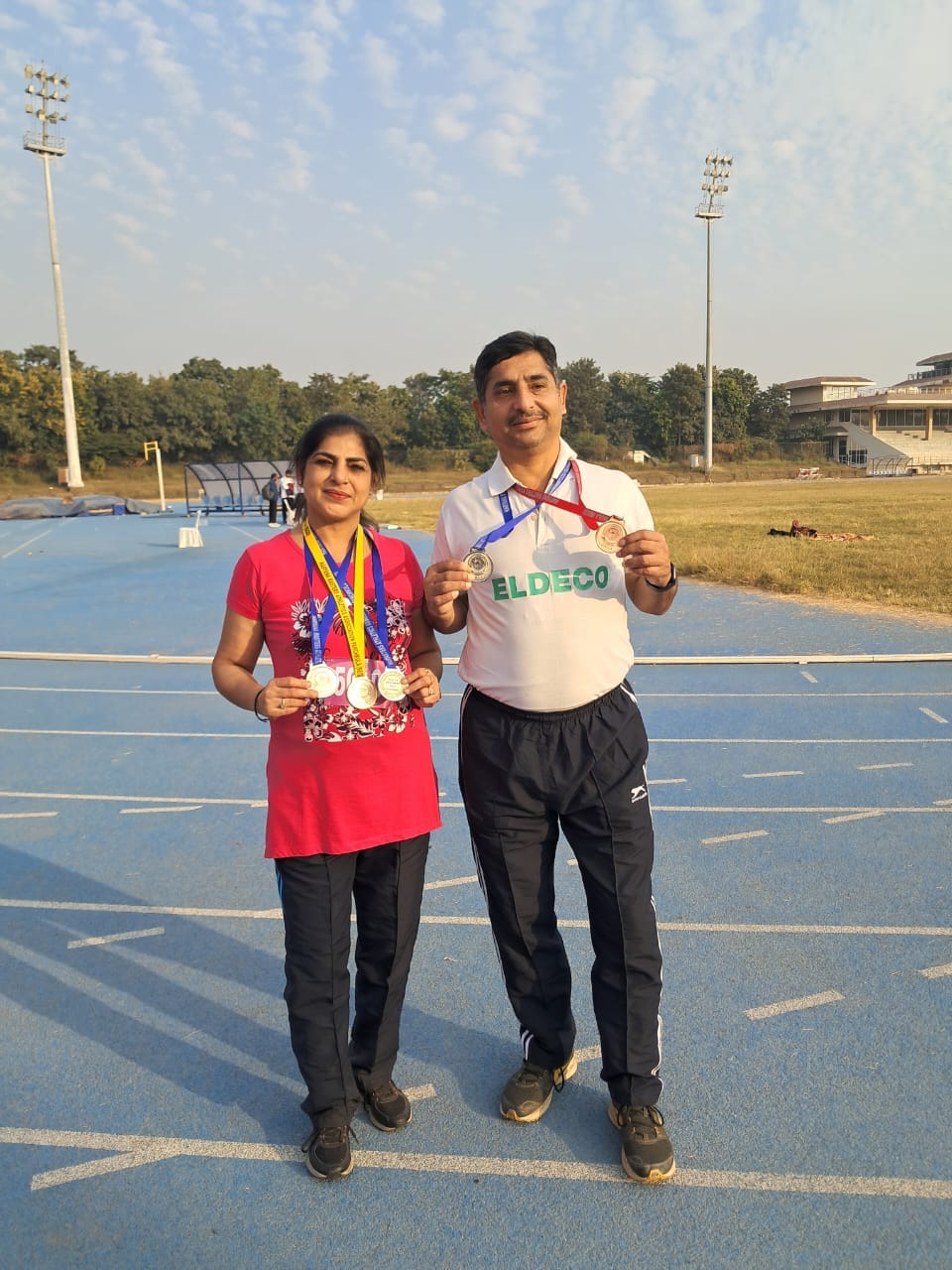 Rajesh Khanna and Deepa Khanna won five medals in the race
