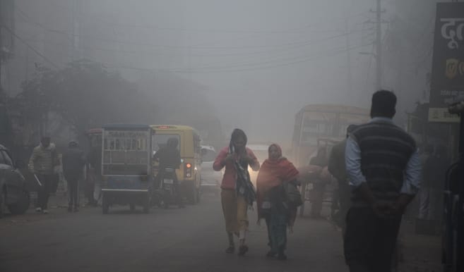Fog prevailed throughout the day...cold people