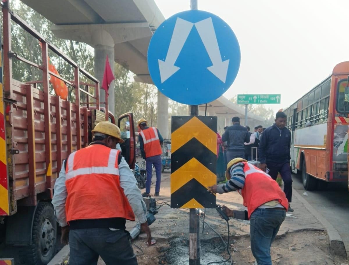 To prevent accidents, zebra crossings were constructed and illegal cuts were closed