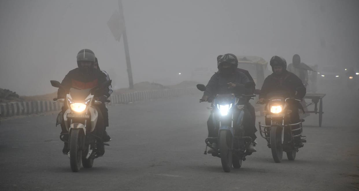 Due to fog, bus services have been affected, causing increased inconvenience to passengers.