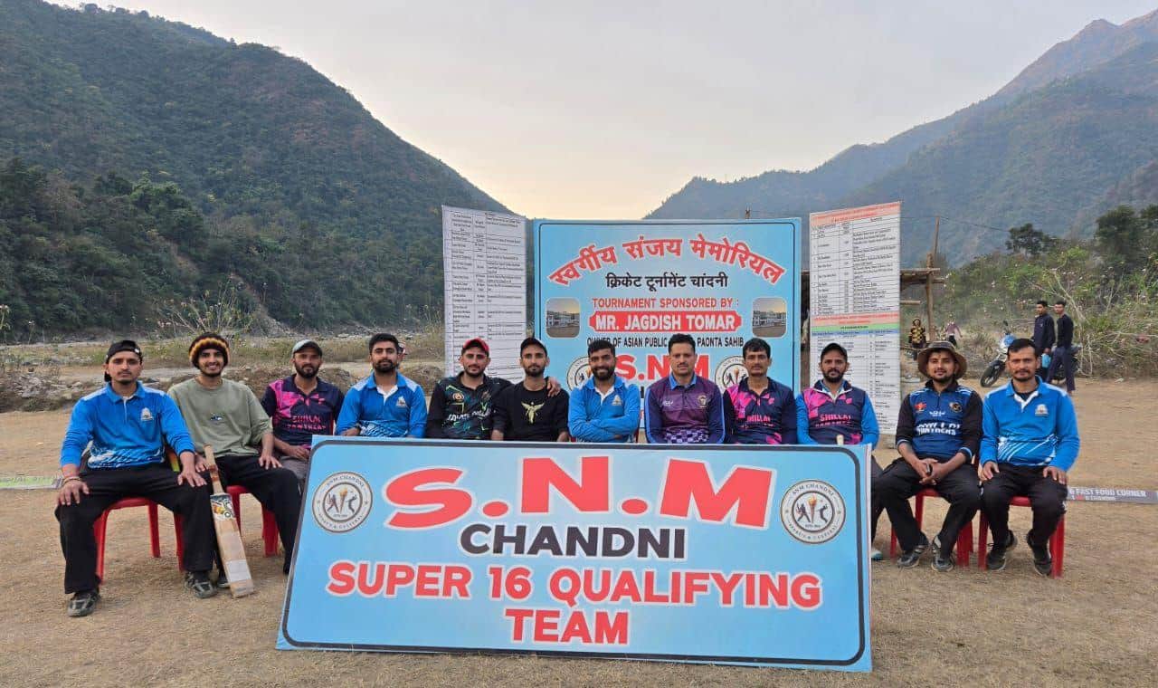 चांदनी में आयोजित स्व. संजय मेमोरियल क्रिकेट प्रतियोगितामें सुुपर-16 में पहुंची शिलाई पैंथर ट