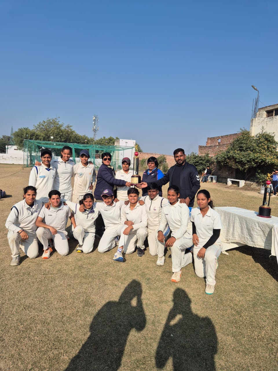 Team A emerged victorious in the senior women's cricket league.