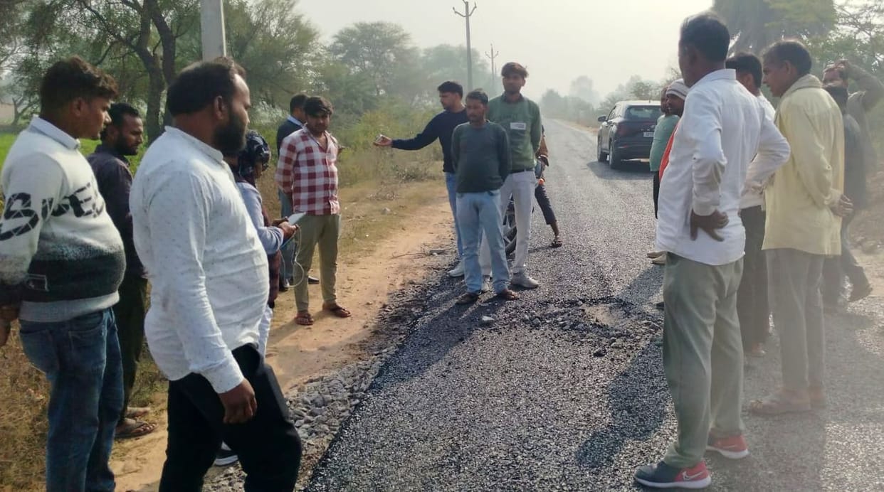 The road started falling apart as soon as it was built, leading to protests by villagers.
