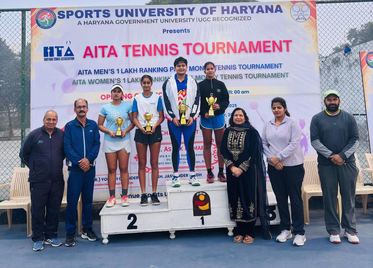 Jasmine-Dhatri won the tennis doubles title