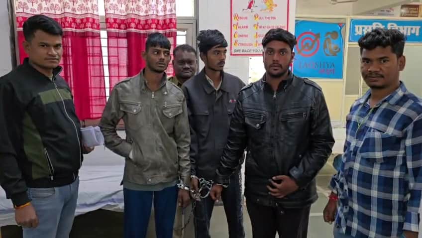 पुलिस की गिरफ्त में आरोपी।