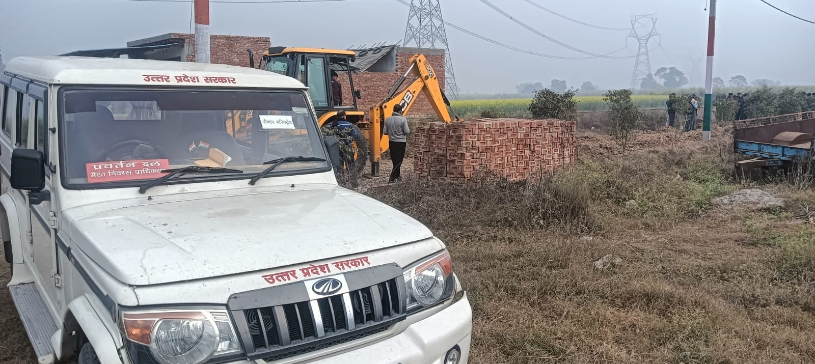 Bulldozer runs on illegal colony
