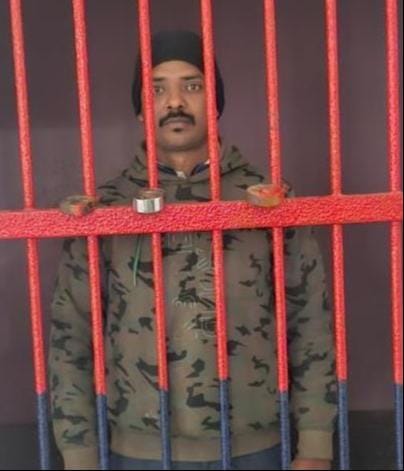 The one-crore rupee house of a former railway employee accused under the Gangster Act has been confiscated.