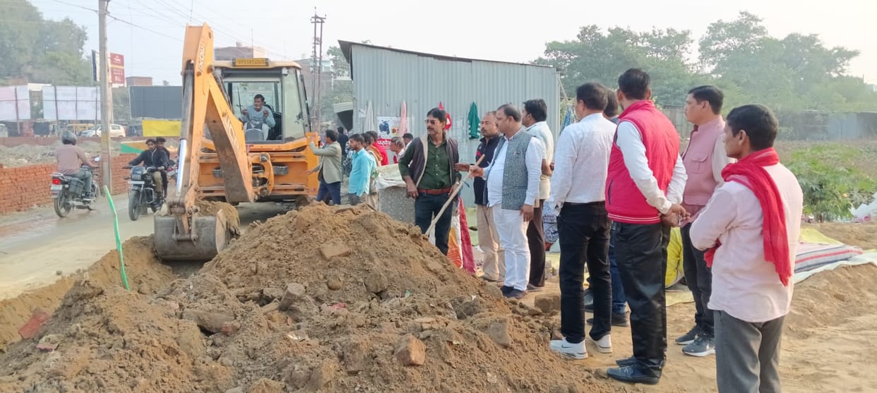 Drain construction started in Rautpar ward
