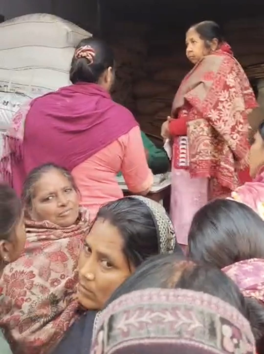 Women created ruckus outside the depot after not getting ration.