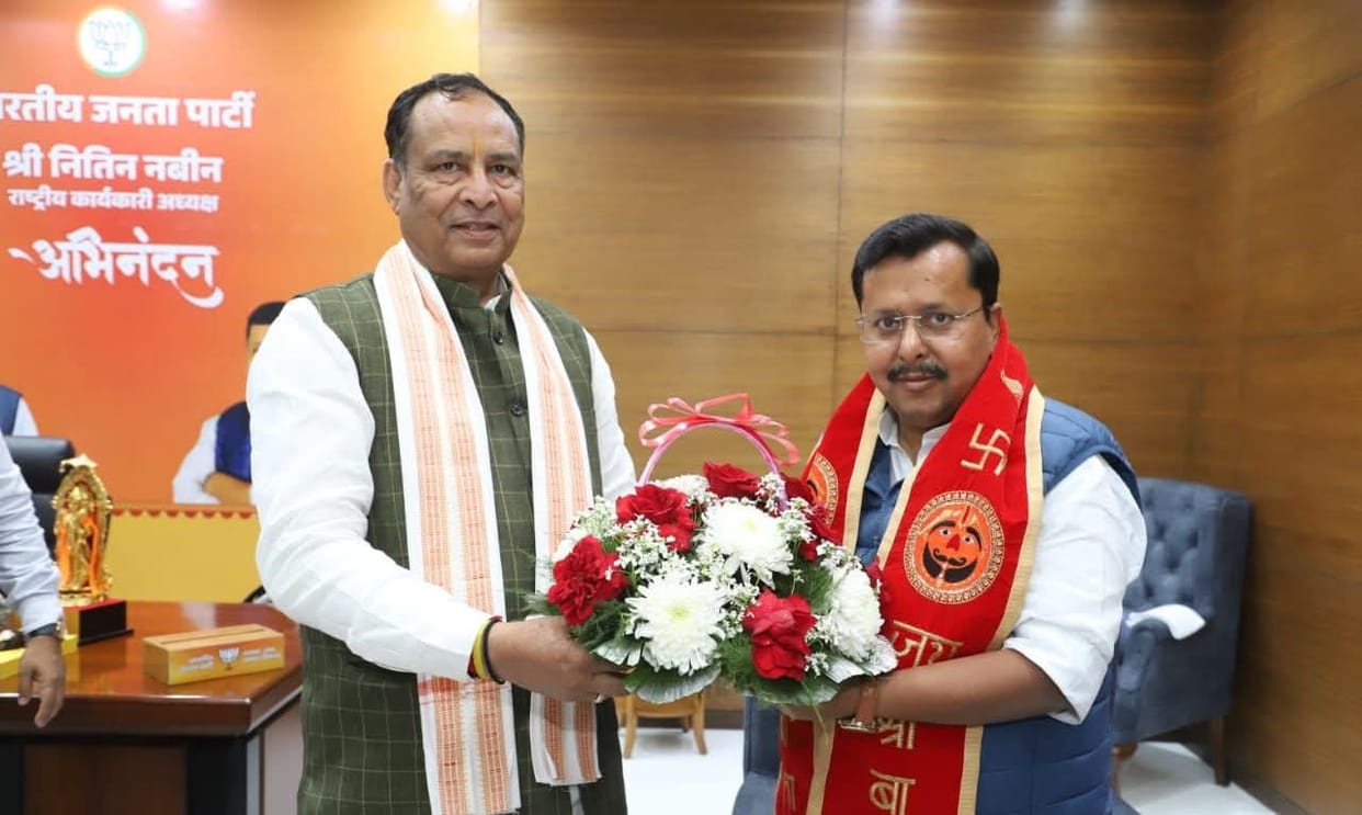 Badauli congratulated the newly appointed acting national president of BJP, Nitin Navin.