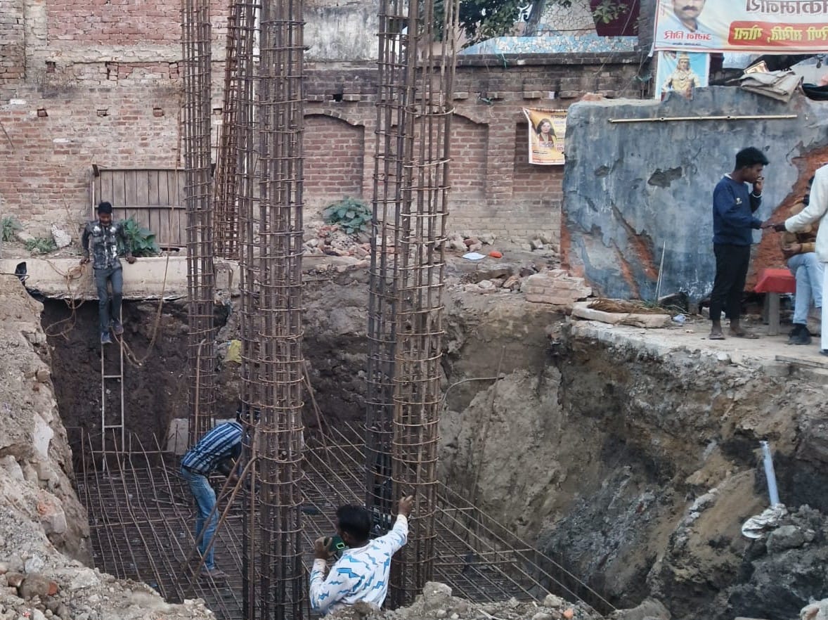 Foundation work for VIP gate in Shiv Mandir corridor begins