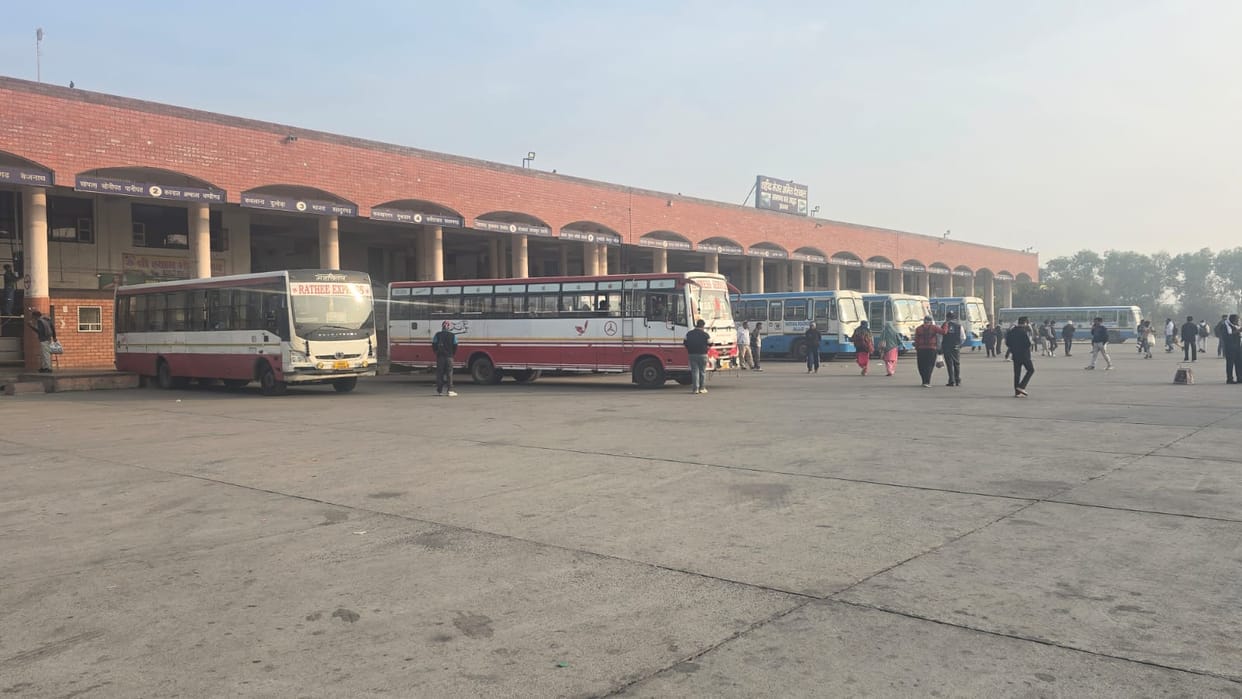 A state-run bus was operated from the main bus station to Sonipat.