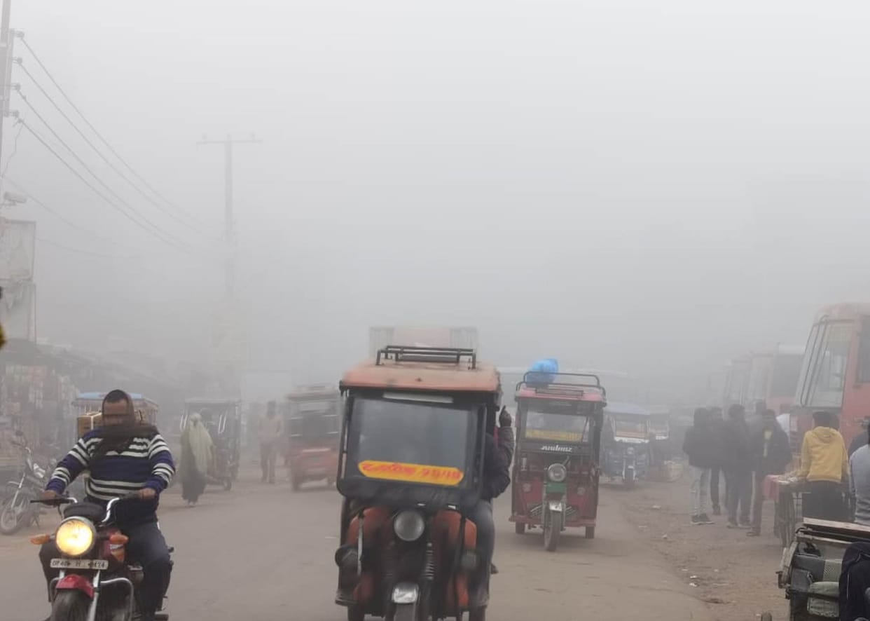 The valley remained wrapped in dense fog, the chill increased