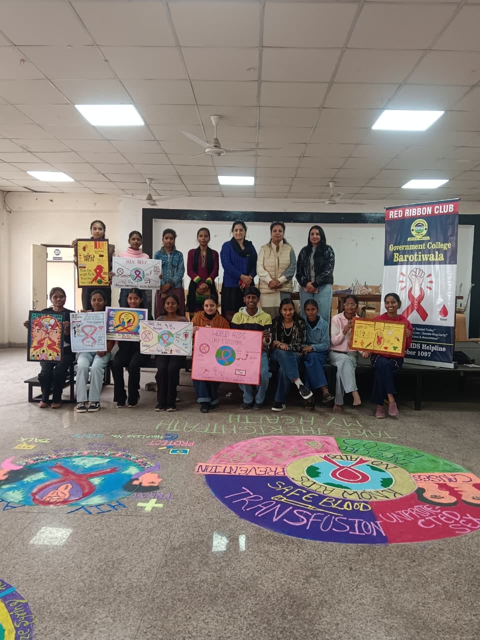 Kamal tops in Rangoli and Pooja tops in poster making
