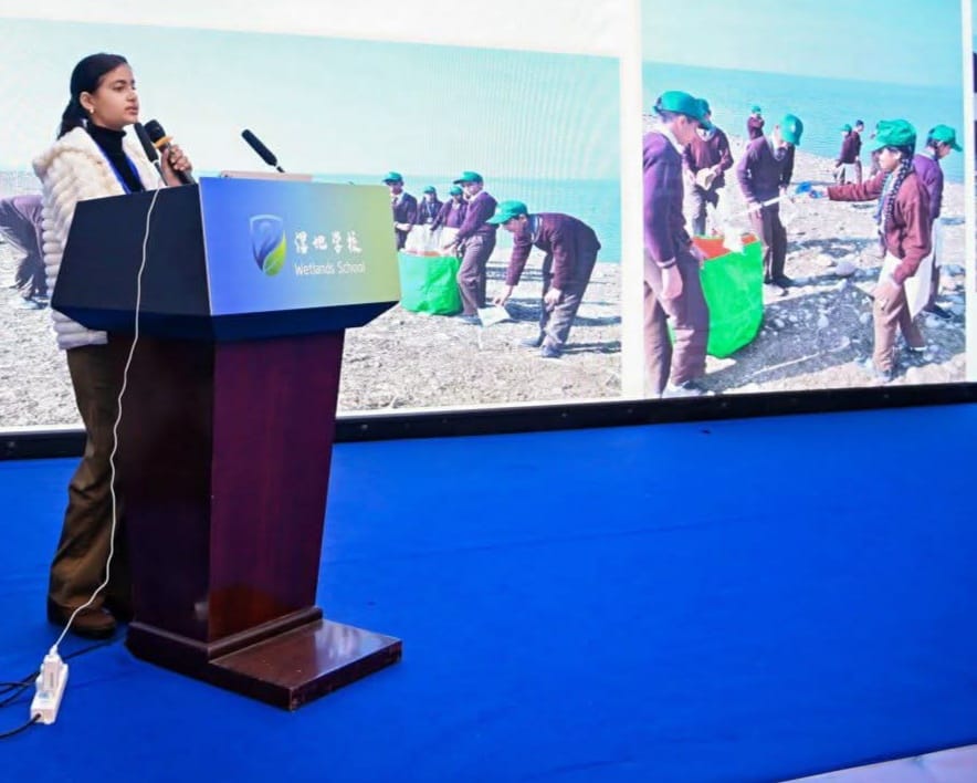 Kangra's Isha shines in China: Represents the country at the International Wetland Conference