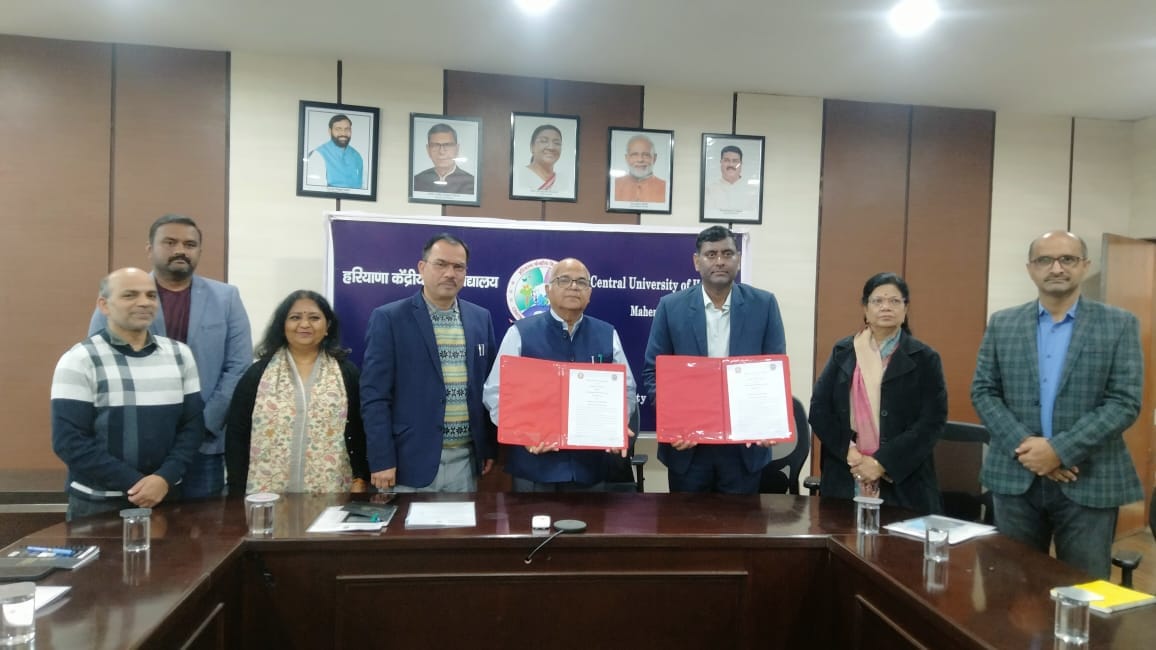 An MoU was signed between IGU and HAU Mahendragarh.