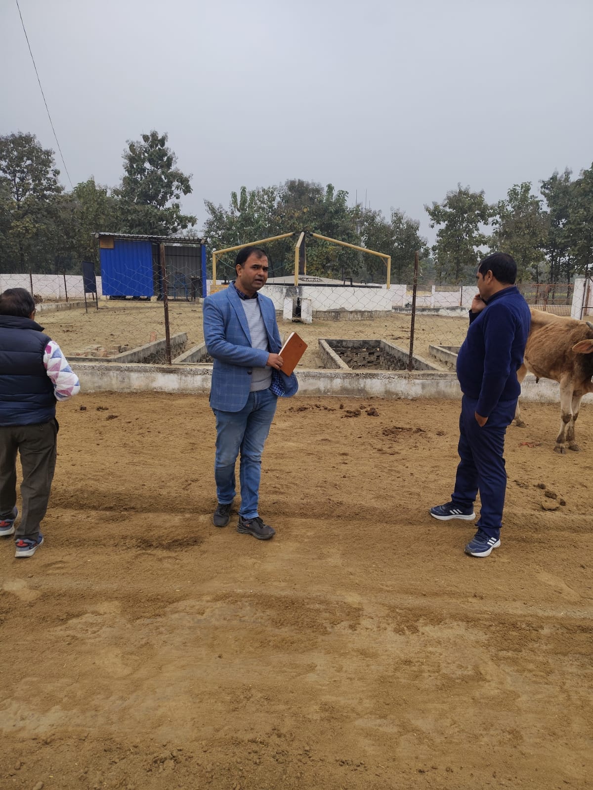 The nodal officer inspected the condition of the cow shelters.