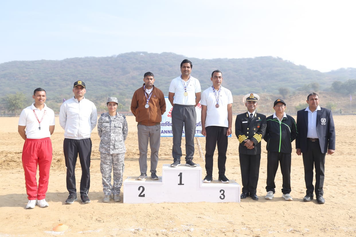 Bhavani came first in the 100-meter staff race.