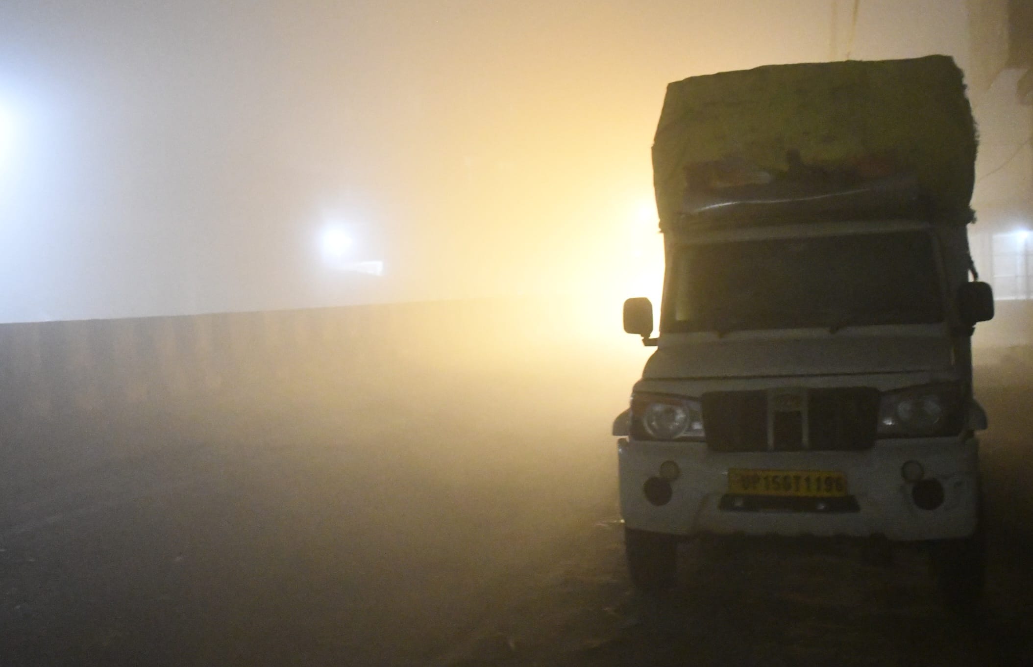 Chill and fog brought life to a standstill... visibility was zero, Friday was the coldest day of the season.