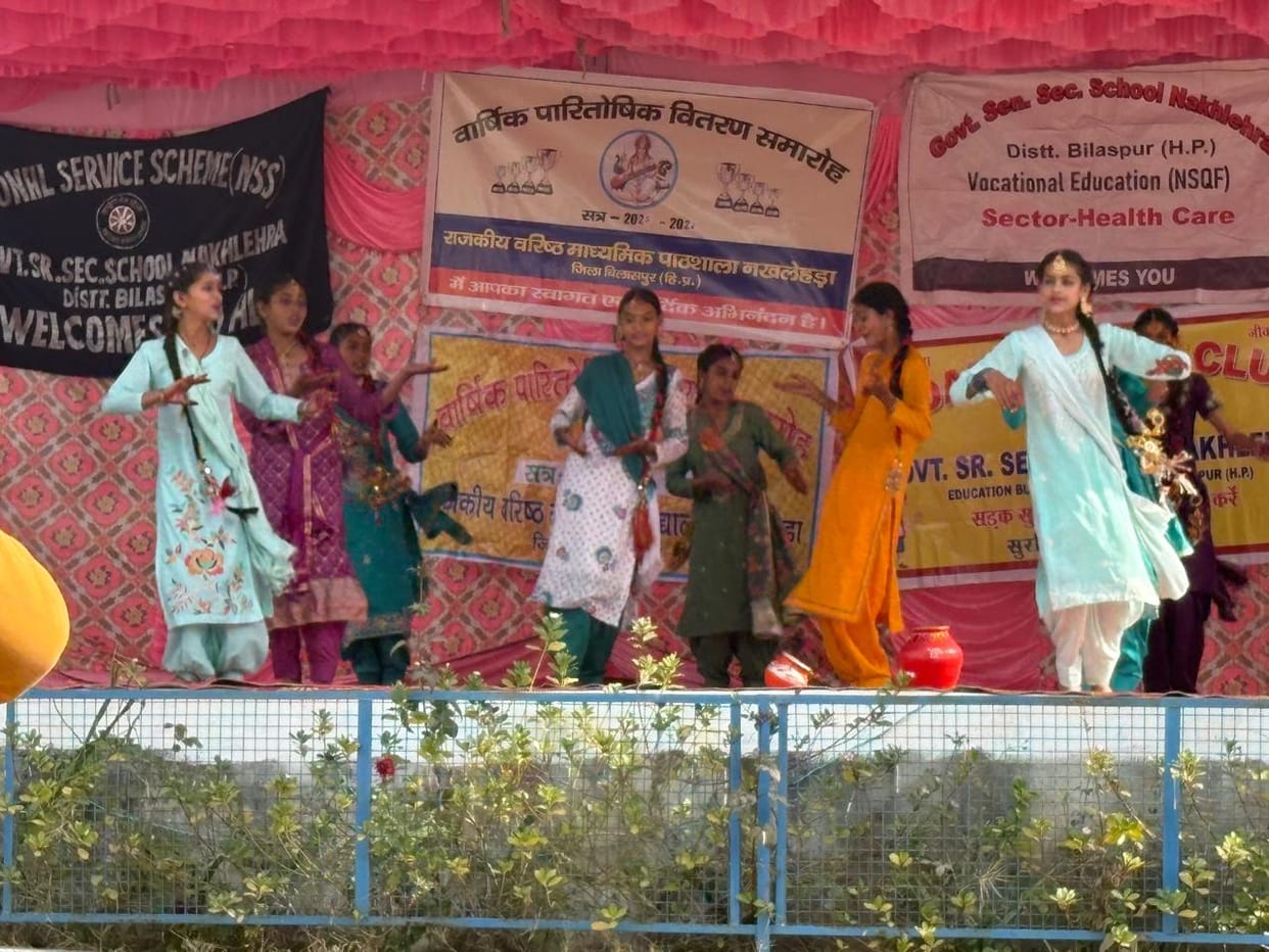 I have three Banga handkerchiefs in my hands, children dancing to the hill song