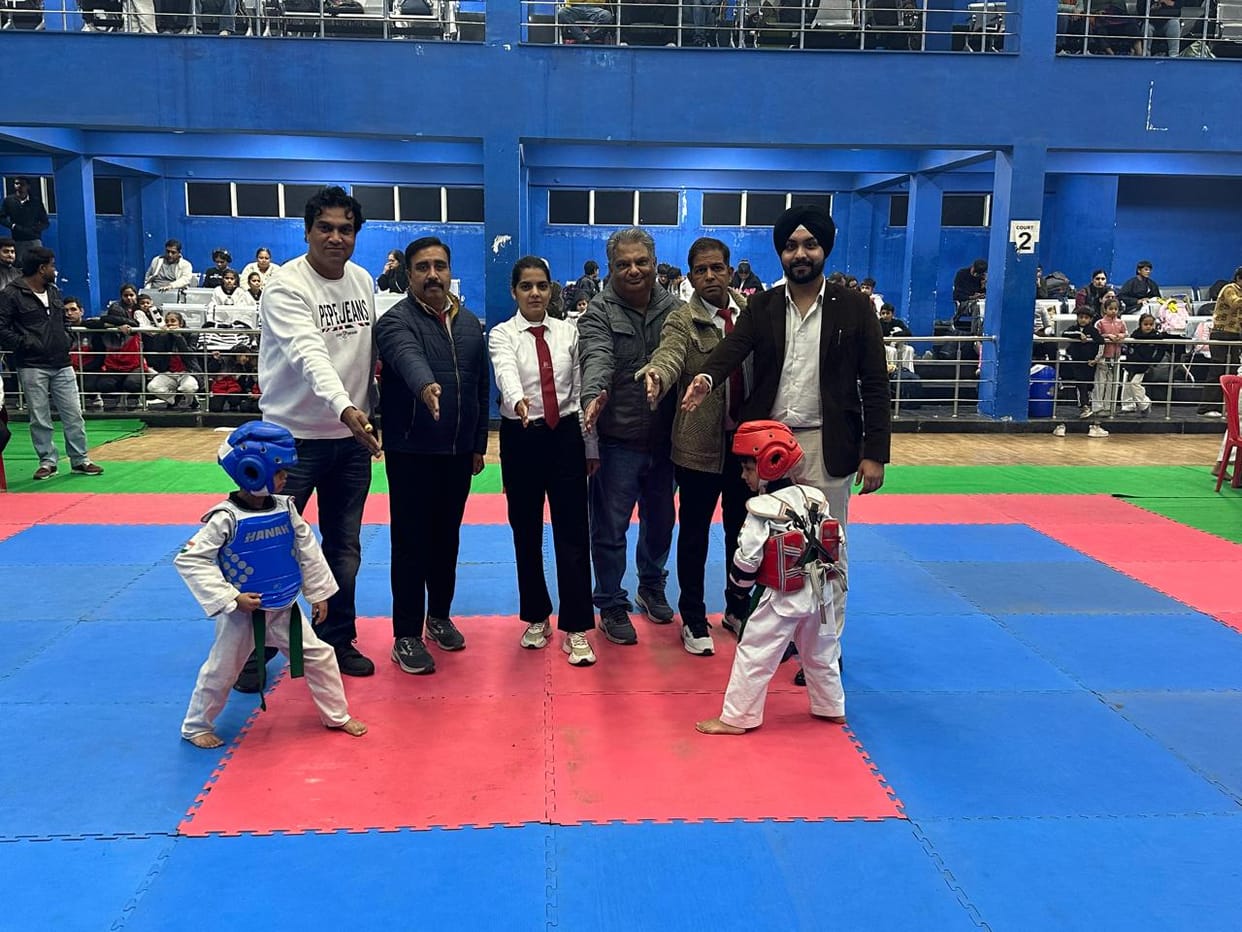 Aditya of Ambala won the gold medal in Taekwondo Championship