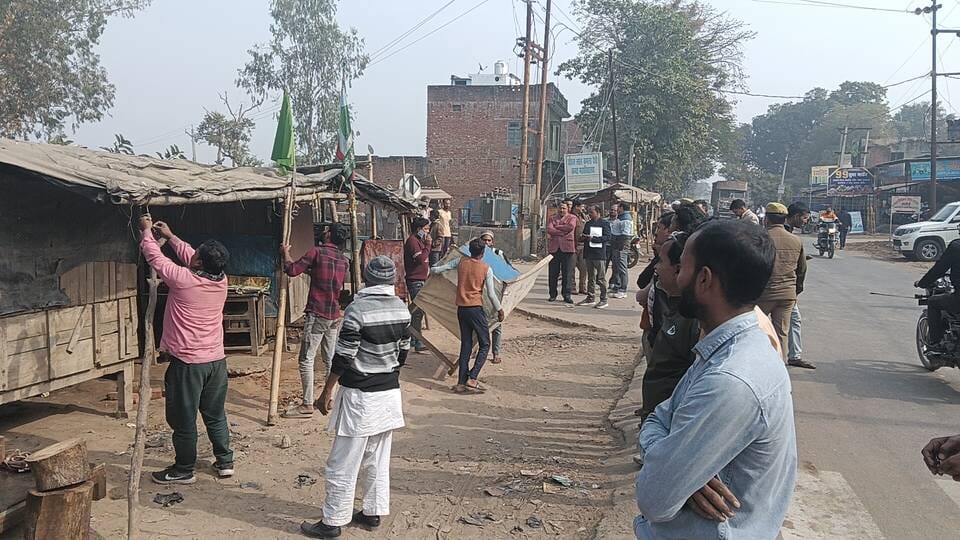 Illegal chicken and mutton shops removed from Punarbhoo Grant More