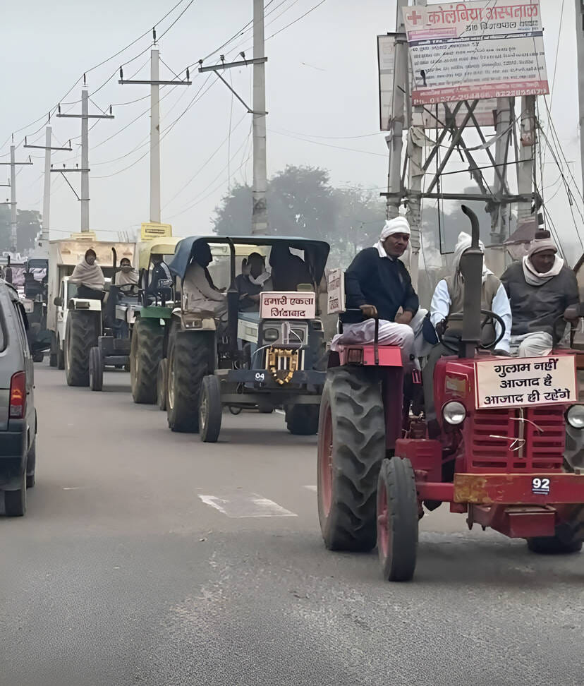 Demand for construction of hospital was raised by taking out tractor march
