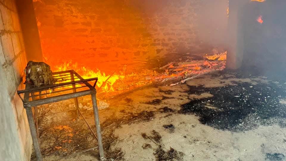 Grading-packing shed gutted in fire in Bagi village