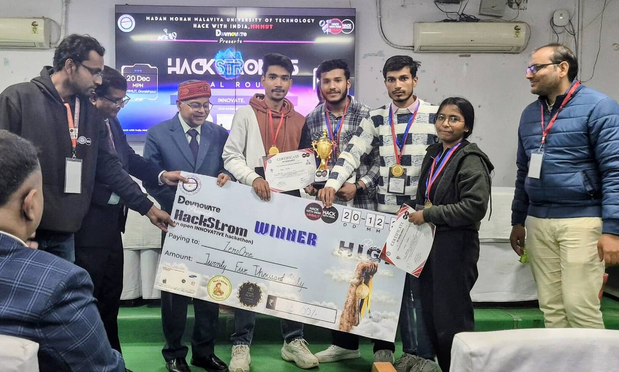 KIPM wins the hackathon, MMMUT secures second place.