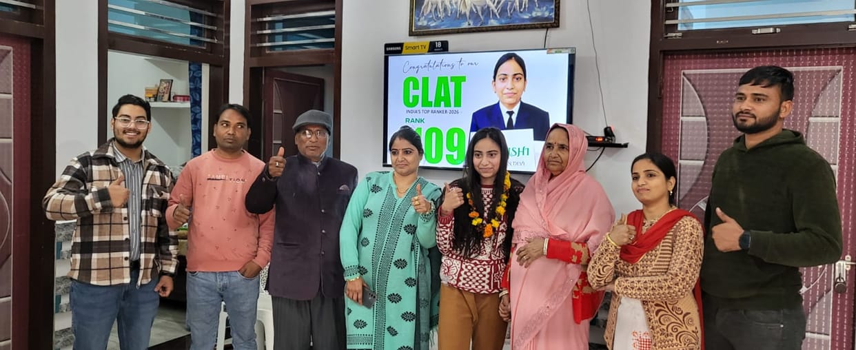 Himanshi secured the 109th rank nationwide in CLAT.
