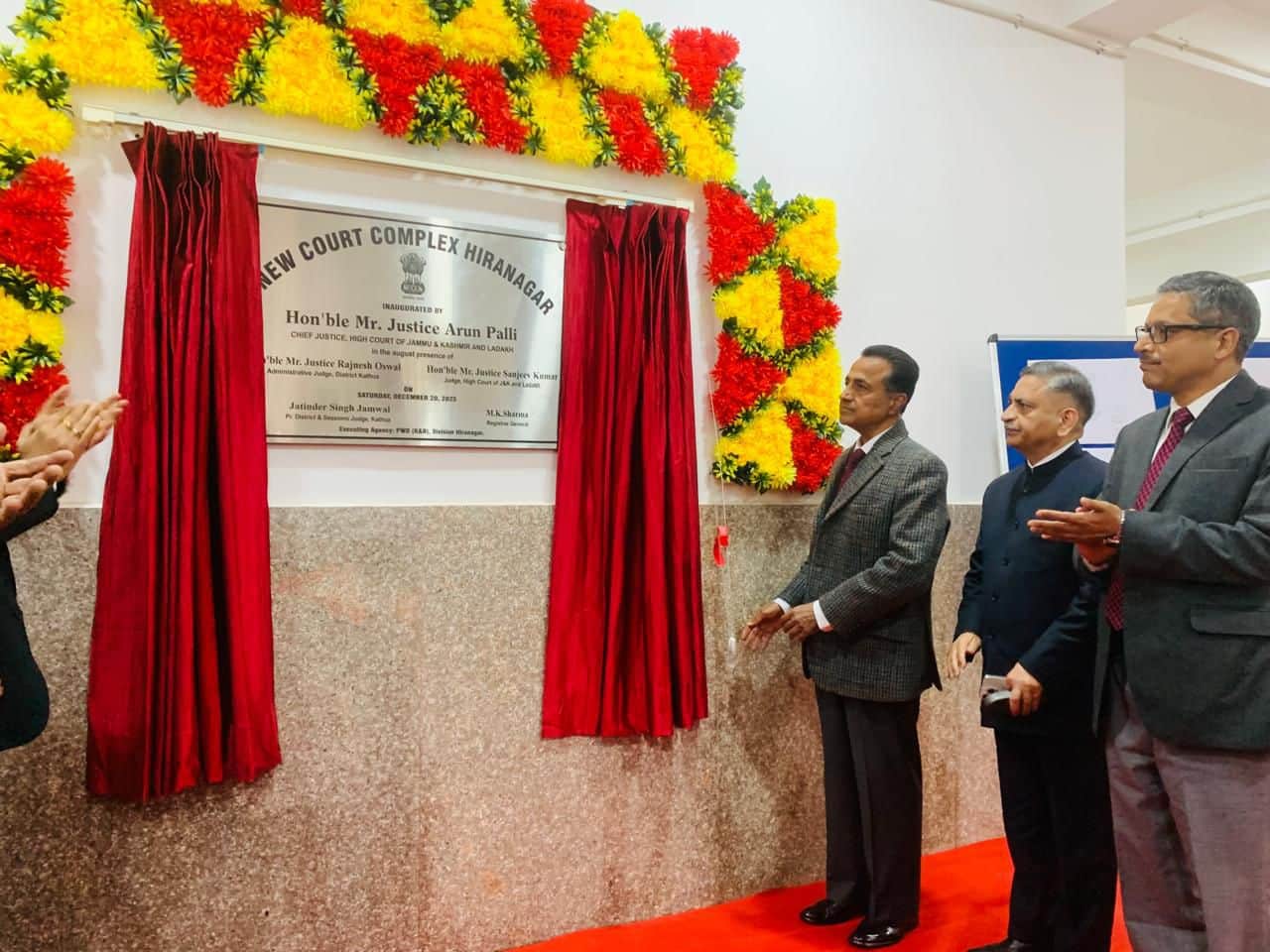 हीरानगर में नए कोर्ट कांप्लेक्स का उद्घाटन करते हुए मुख्य न्यायधीश  स्त्रोत सूचना विभाग