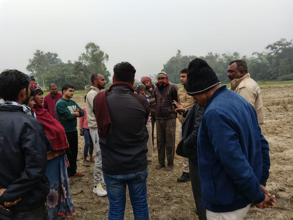 Farmers stopped the construction of the overbridge.