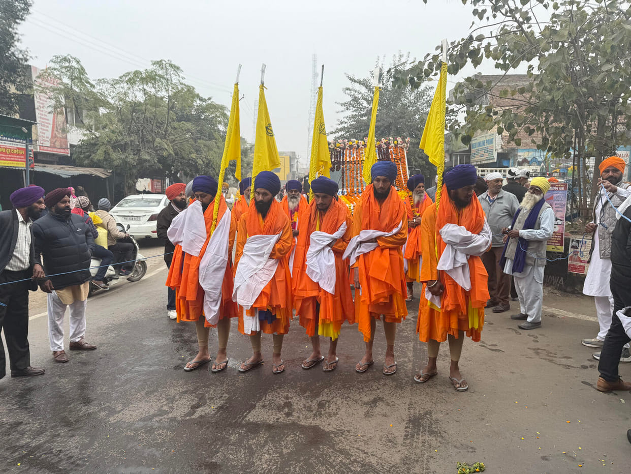 The religious city echoed with the slogans of Jo Bole So Nihal, Sat Sri Akal...