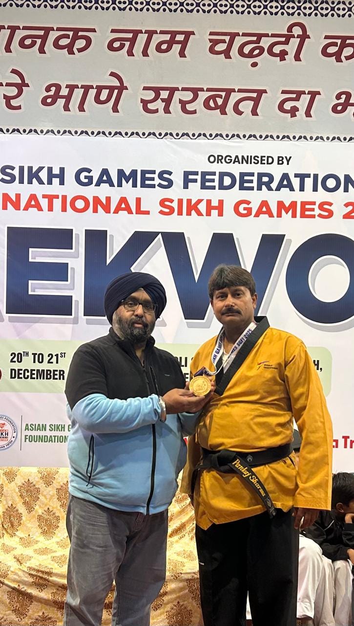 Pankaj Sharma won the gold medal for Uttar Pradesh in the national competition.