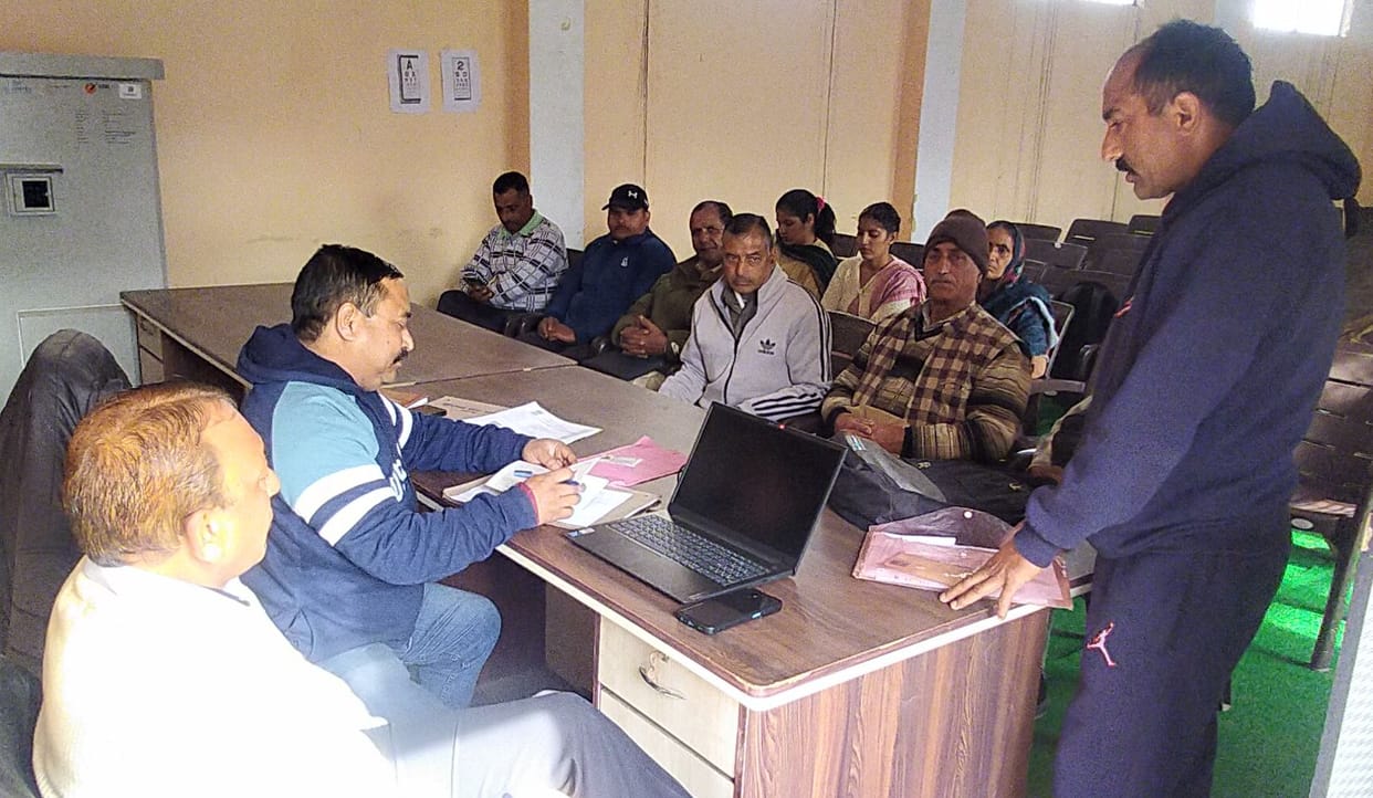 Sainik Welfare Officer listened to the problems of ex-servicemen.