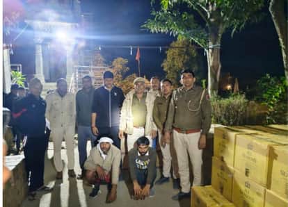 Sirohi News: Punjab-made English liquor worth 40 lakhs being smuggled to Gujarat seized, 2 smugglers arrested