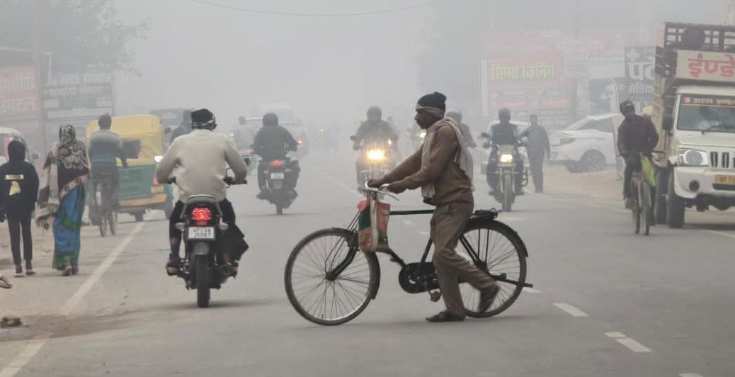 The day started with fog, followed by cloudy skies