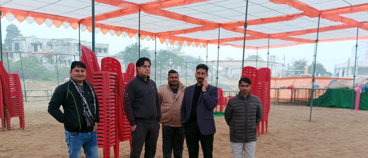 Officials inspected the arrangements for Kisan Diwas and the fair.