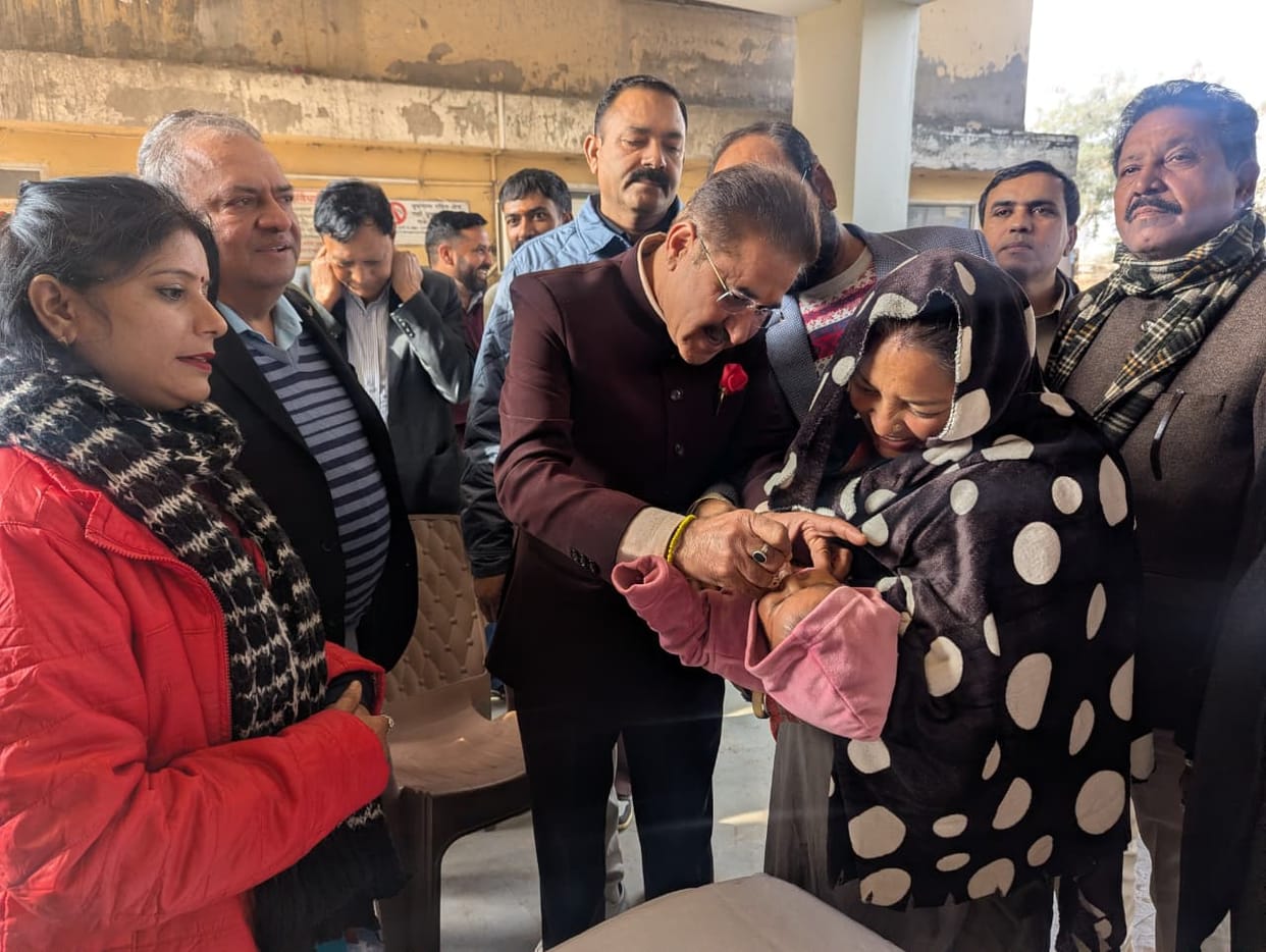 54,448 children aged 0-5 years were administered polio drops across the district.