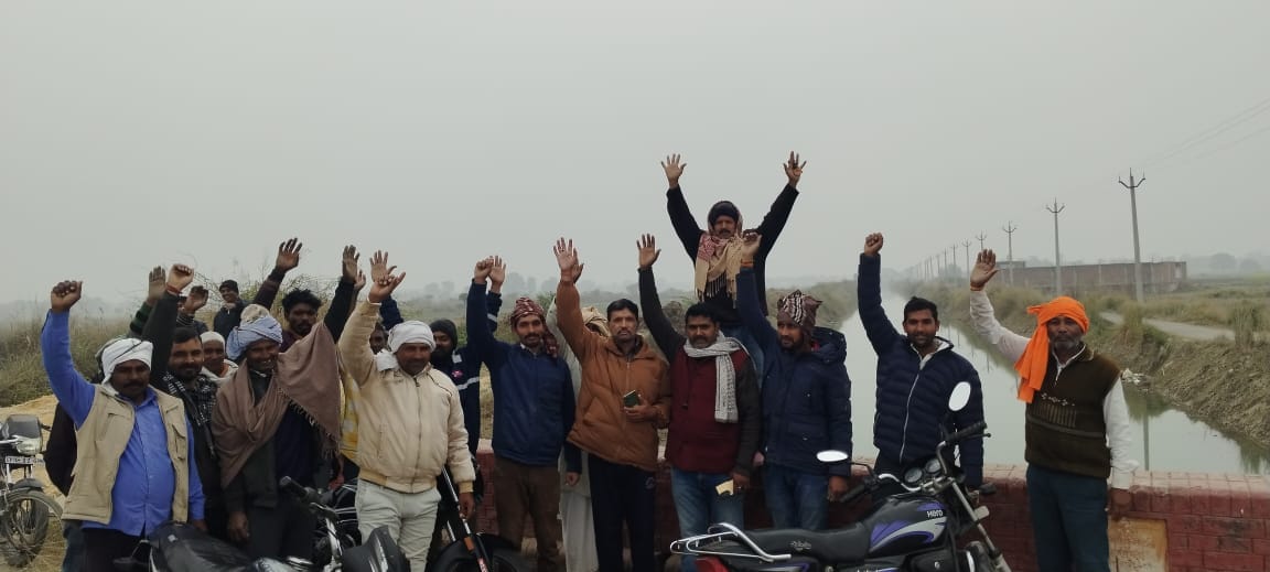 Farmers cut the canal and brought water to their fields