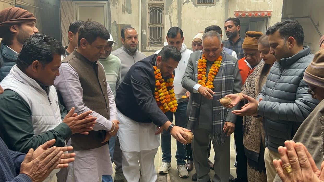 The MLA inaugurated the development works