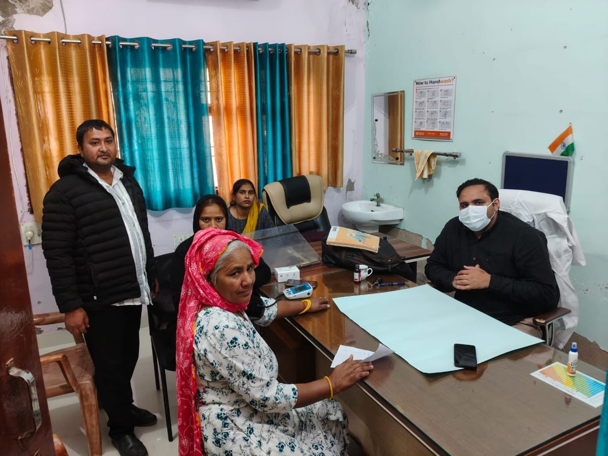 The health department conducted NCD screening for 982 citizens in a single day.