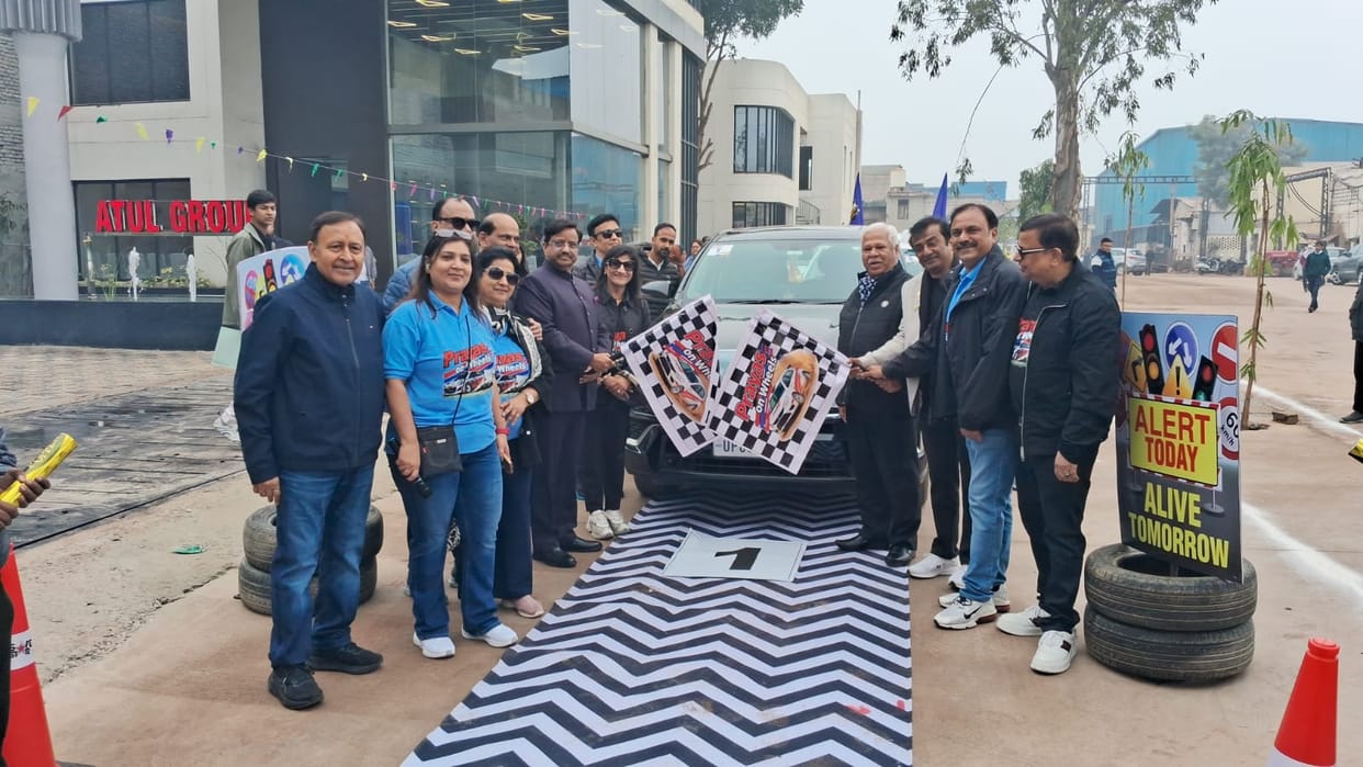 Sanjeev Chandra's team secured first place in the car rally.