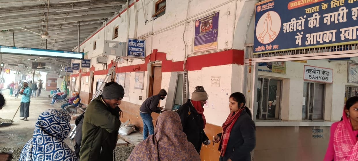 91 people were caught during checking at the railway station, and a fine of Rs. 40,700 was collected.
