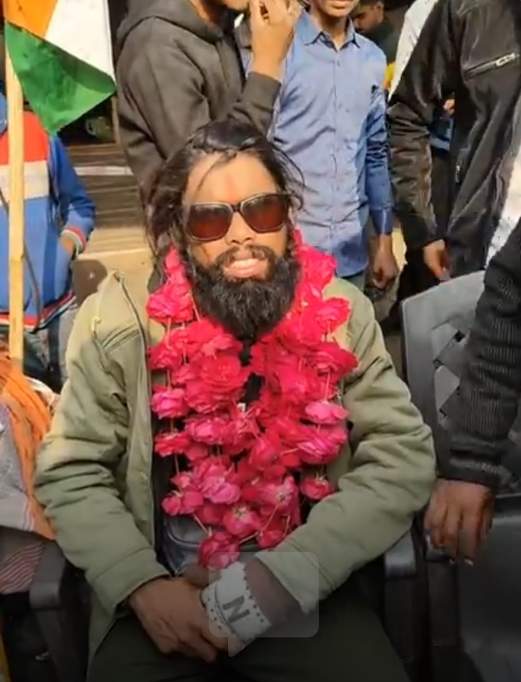 Rolling Sanoj sets out on a walking tour of India