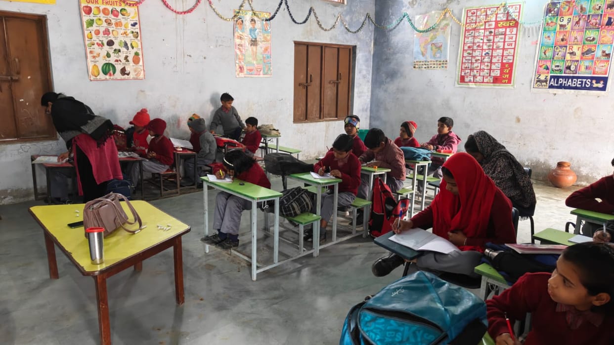 79 children at the school are forced to drink cold water, and prayers are being held in the open.