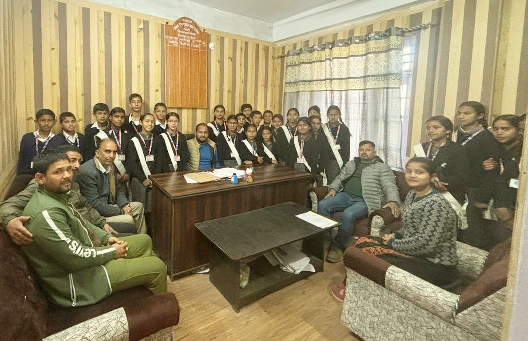 Students learnt about the functioning of Kothi Panchayat